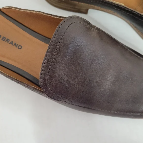 Lucky Brand brown leather slide on loafers women size 8M - Picture 6 of 10